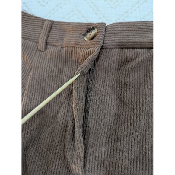 Halara Women's High-Rise Button Corduroy Casual Pants Brown Sz XL NWT - Picture 7 of 11